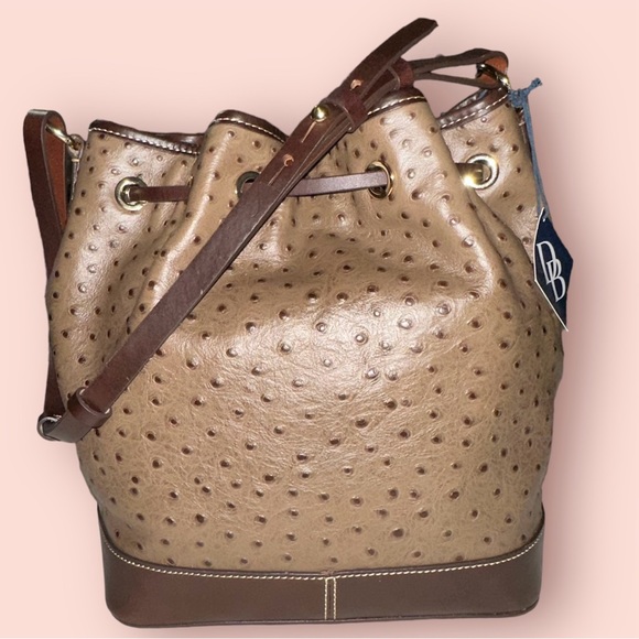 Dooney & Bourke Ostrich Small Drawstring purse & Wallet - Picture 3 of 11